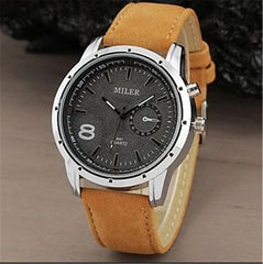 Reloj Hombre 2019 MILER  Leather Casual Sports Men's Watch Military Watches Quartz Relogio Masculino Out Door Style Wristwatch