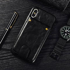 Vintage Leather Wallet Flip Phone Case for iPhone Xs Max XR X Bracket Magnetic Multi-function Cover for iPhone 6 6S 7 8 Plus