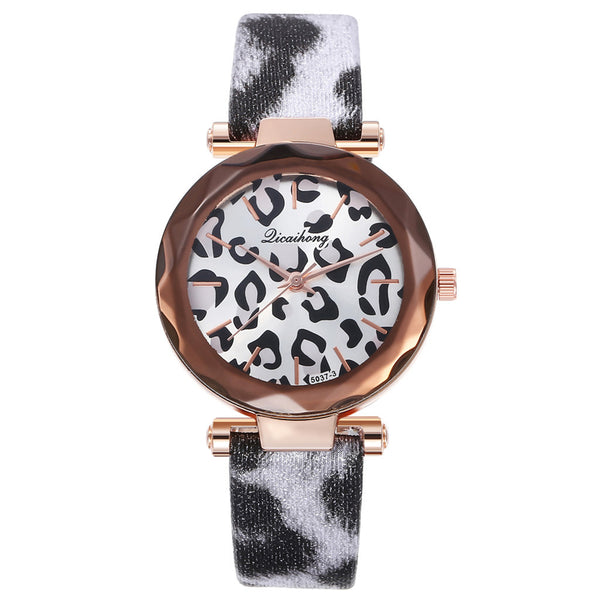 Women Watches Creative Quartz Wristwatch Simple Dial Multicolor Ladies Leopard Print Leather Belt Watch Female Clock Reloj Mujer