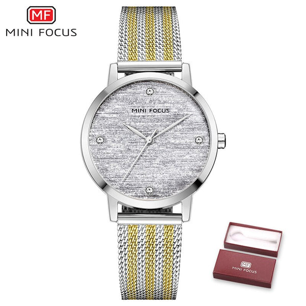 MINIFOCUS Womens Watches Top Brand Luxury Women Watch 2020 Simple Blue Watch Ladies Quartz Female Wristwatch Hand Clock Casual
