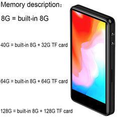 Metal Bluetooth mp4 player built-in speaker 3.0 inch full screen video player e-book radio recording