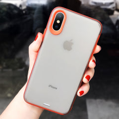 Anti-knock Armor Case For iPhone 11 Pro Max X XS Max XR Matte Transparent Case Back Cover For iPhone 7 8 Plus Silicone Cases