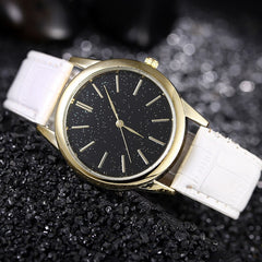 New Fashion Men's Watch Quartz Watches Luxury Men Watches Leather Strap Starry Dial Clock Relogio Masculino Reloj Hombre