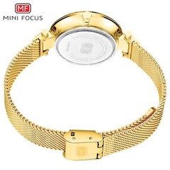 MINIFOCUS Girls Watches Womans Top Brand Luxury 2019 Black Rose Gold Watch Women Quartz Stainless Steel Women's Watch Ladies