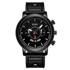 Men's watch Couple Leather Band Analog Quartz Round Business Wrist Watch Man watches mens 2019 relogios masculinos