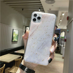 Gold Foil Epoxy Marble Phone Case For iPhone 11 Pro Max X XS Max XR Glitter Soft TPU Back case For iPhone 7 8 6 6s Plus cover