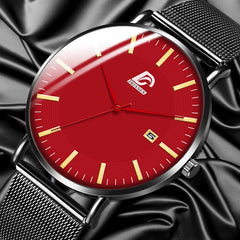 Reloj Hombre 2020 Luxury Mens Fashion Business Minimalist Watches Ultra Thin Stainless Steel Mesh Belt Analog Quartz Wrist Watch