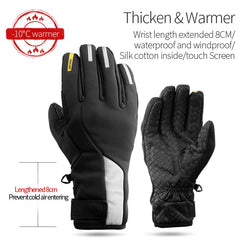 CoolChange Windproof Cycling Gloves Full Finger Sport Riding MTB Bike Gloves Touch Screen Winter Autumn Bicycle Gloves Man Woman