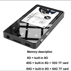 New product Metal Mp4 Player 2.4inch HD Large Color Screen Play High Quality Video player Radio Fm E-Book Music Player mp3 mp5