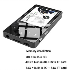 New product Metal Mp4 Player 2.4inch HD Large Color Screen Play High Quality Video player Radio Fm E-Book Music Player mp3 mp5