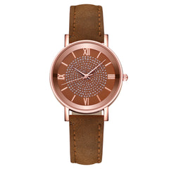 Women Watches Luxury Starry Sky Band Rhinestones Quartz Wristwatch Ladies Leather Belt Clock Female Diamond Gift Reloj Mujer@50