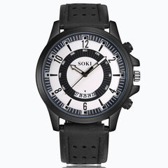 Men's watch Couple Leather Band Analog Quartz Round Business Wrist Watch Man watches mens 2019 relogios masculinos