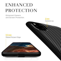 Fashion Stripe Carbon Fiber Phone Case For iPhone 11 Pro Max XR XS Max 8 7 6 6S Plus Slim Vintage Hard PC Shockproof back Cover