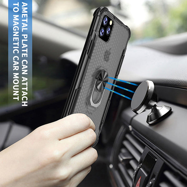 Transparent 360 Rotating Ring Case For iphone 11 11pro Ultra-thin Rubber Bumper Hybird Case For iphone XS Max X XR 6 6s 7 8 Plus