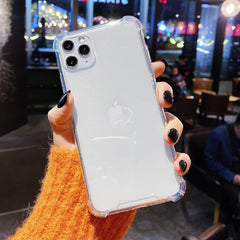 Shockproof Bumper Transparent Phone Case For iPhone 11 Pro Max XR X XS Max 8 7 6 6S Plus Clear protection Silicone Back Cover