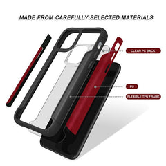Armor Heavy Duty Protection Phone Cases For iPhone 11 11 Pro 11 Pro Max Solid Color PU Leather Bumper Frame Back Cover Conque