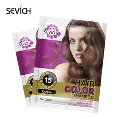15mis Moisturizing hair dye cream 5pcs/lot Natural organic temporary Coffee hair dye shampoo for woman 5 Colors Hiar Shampoo