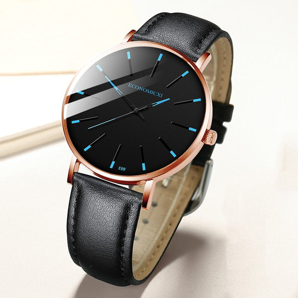 NEW Mens Luxury Brand Watches Stainless Steel Analog Quartz Ladies Dress Wristwatches Clock Women's Watch Leather Montre Homme