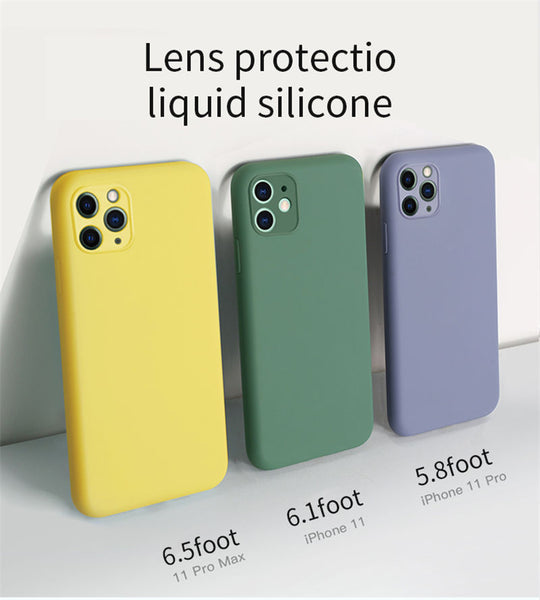 Camera Lens Protection Phone Case For IPhone 11 Pro Max Liquid silicone Case For IPhone 11 Pro Max Cover Shockproof Case Coque