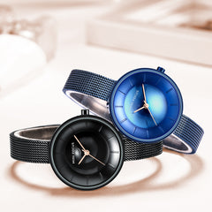 MINIFOCUS Women Watches Gold Top Brand Luxury Watches Women Fashion Watch 2019 Ladies Waterproof Stainless Steel Mesh Watch Band
