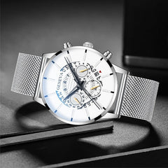 2019 Geneva Fashion Simple Men Watch Stainless Steel Business Mens Clock Quartz Wrist Watches Reloj Hombre Relogio Masculino