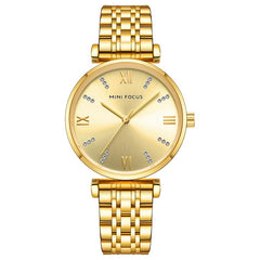MINIFOCUS Womens Watch Top Brand Luxury 2019 Blue Watch Women Fashion Analog Quartz Ladies Gold Watch Stainless Steel Wristwatch