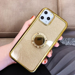 Glitter Diamond Phone Case For iPhone 11Pro Max X XS Max Xr 8 7 6S 6Plus Soft Silicone Magnetic Finger Ring Kickstand Back Cover