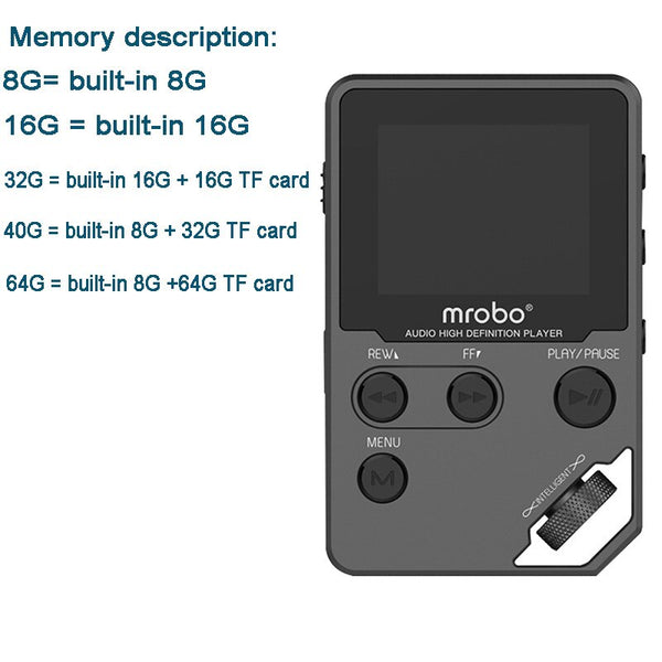 New Original HiFi MP4 Player Metal APE/FLAC/WAV High Sound Quality 8GB Entry-level Lossless Music Player with E-book