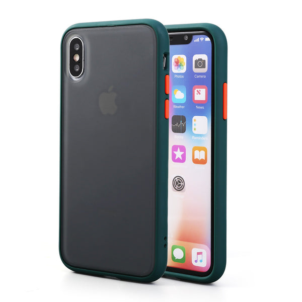 Silicone Frame Phone Case For iPhone 11 XR XS Max X 8 7 6 6S Plus Matte Transparent Protection Back Cover For iPhone 11Pro Max