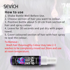 Sevich 30ml One-off Liquid Spray Hair Dye 5 Colors Temporary Non-toxic DIY Hair Color Washable One-time Hair Dye