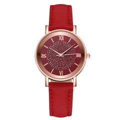 Women Watches Luxury Starry Sky Band Rhinestones Quartz Wristwatch Ladies Leather Belt Clock Female Diamond Gift Reloj Mujer@50