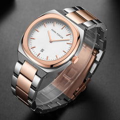 MINI FOCUS Mens Watches Top Brand Luxury Fashion Simple Wrist Watch Men Waterproof Golden Stainless Steel Watch Wrist Calendar