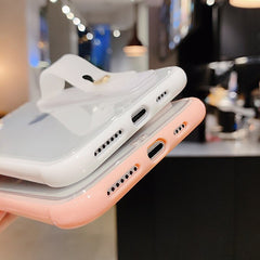 Silicone Shockproof Bumper Clear Phone Case For iPhone 11Pro Max X XR XS Max 8 7 6 6S Plus Soft TPU Wrist strap stand Back Cover