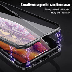 Front +Back 360 Magnetic Adsorption Metal Glass Case For iphone 7 8 Plus Phone Case For iphone 11 Pro Max XR X XS MAX 6 6S Cover