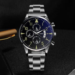 Classic Steel Watch relogio masculino Quartz Wristwatch Luminous SOXY Men's Watches Classic Calendar Mens Business saati hours