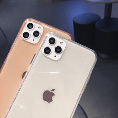 Glitter Shockproof Frame Phone Case For iPhone 11 11Pro Max XR X XS Max 8 7 6 6S Plus Soft TPU Shining Transparent Back Cover