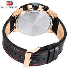 MINI FOCUS Sport Watches For Men Watch Military Leather Watch Men Luminous Chronograph Man Watch 2019 Brand Luxury Wristwatch