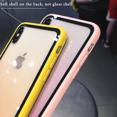 Shockproof Bumper Transparent Silicone Frame Phone Case For iPhone 11Pro MAX X XR XS Max 8 7 6 6S Plus protection Back Cover