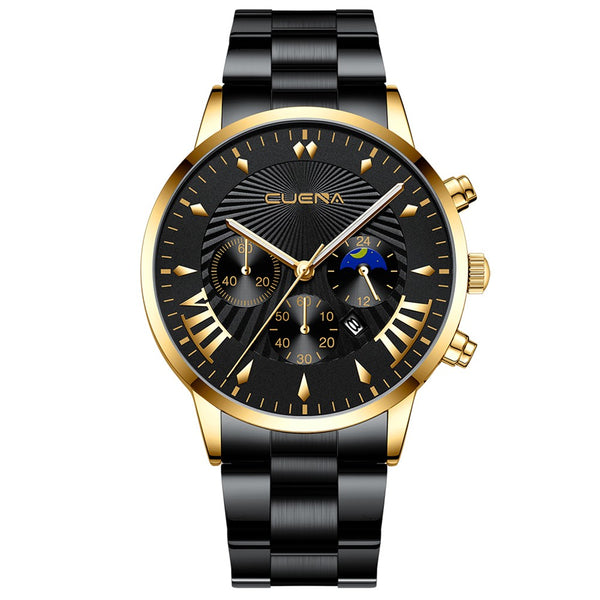 Cassic Watch Men Fashion 2020 Crystal Stainless Steel Analog Quartz Wrist Watch Business Alloy Belt Clock Relogios Masculino @50