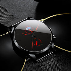 relogio masculino 2020 Fashion Watch Men Business Casual Watches Luxury Black Stainless Steel Mesh Belt Quartz Wristwatch