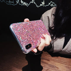 Shinning Glitter Cases For iphone 6 6S 8 Plus X XR XS Max Soft Love Heart Phone Silicon TPU Capa Fundas for iPhone 7Plus