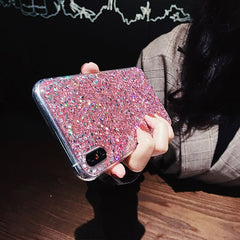 Shinning Glitter Cases For iphone 6 6S 8 Plus X XR XS Max Soft Love Heart Phone Silicon TPU Capa Fundas for iPhone 7Plus
