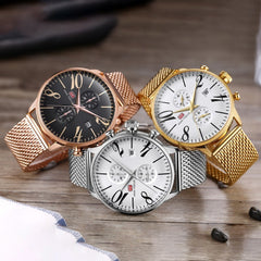 MINI FOCUS Top Brand Luxury Stainless Steel Wrist Watch Men Sports Watches Famous Male Clock Quartz Watch Mens Relogio Masculino