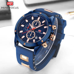 MINIFOCUS Man Watch 2019 Analog Men's Watch Fashion Sports Watches Men Quartz Clock Silicone Military Watch Relogio Masculino