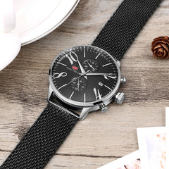 MINI FOCUS Top Brand Luxury Stainless Steel Wrist Watch Men Sports Watches Famous Male Clock Quartz Watch Mens Relogio Masculino