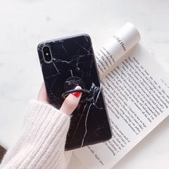 Phone Case For iPhone 6 6S 7 8 Plus X XS MAX XR Fashion Marble Teenage Style Soft IMD Graphic Phone Case Cover Shells Bag
