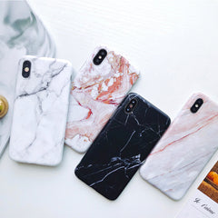 Phone Case For iPhone 6 6S 7 8 Plus X XS MAX XR Fashion Marble Teenage Style Soft IMD Graphic Phone Case Cover Shells Bag