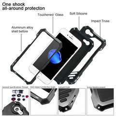 3 in 1 Fisheyes macro Lens Phone Case For iPhone XS Max XR 8 7 6 6s Plus Cover Metal Silicone Shockproof Armor Case + Glass Film