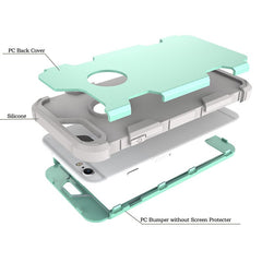 Shockproof 360 full Protect Cover Hybrid TPU+ Rubber Hard Rugged Armor Rose Gold Phone Case For iPhone XR 6 6S 7 8 Plus X