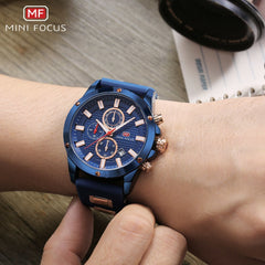 MINIFOCUS Man Watch 2019 Analog Men's Watch Fashion Sports Watches Men Quartz Clock Silicone Military Watch Relogio Masculino
